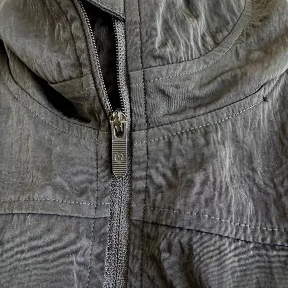 Lululemon Ready to Go Jacket Black Water Repellent Hooded Athletic Gym Travel